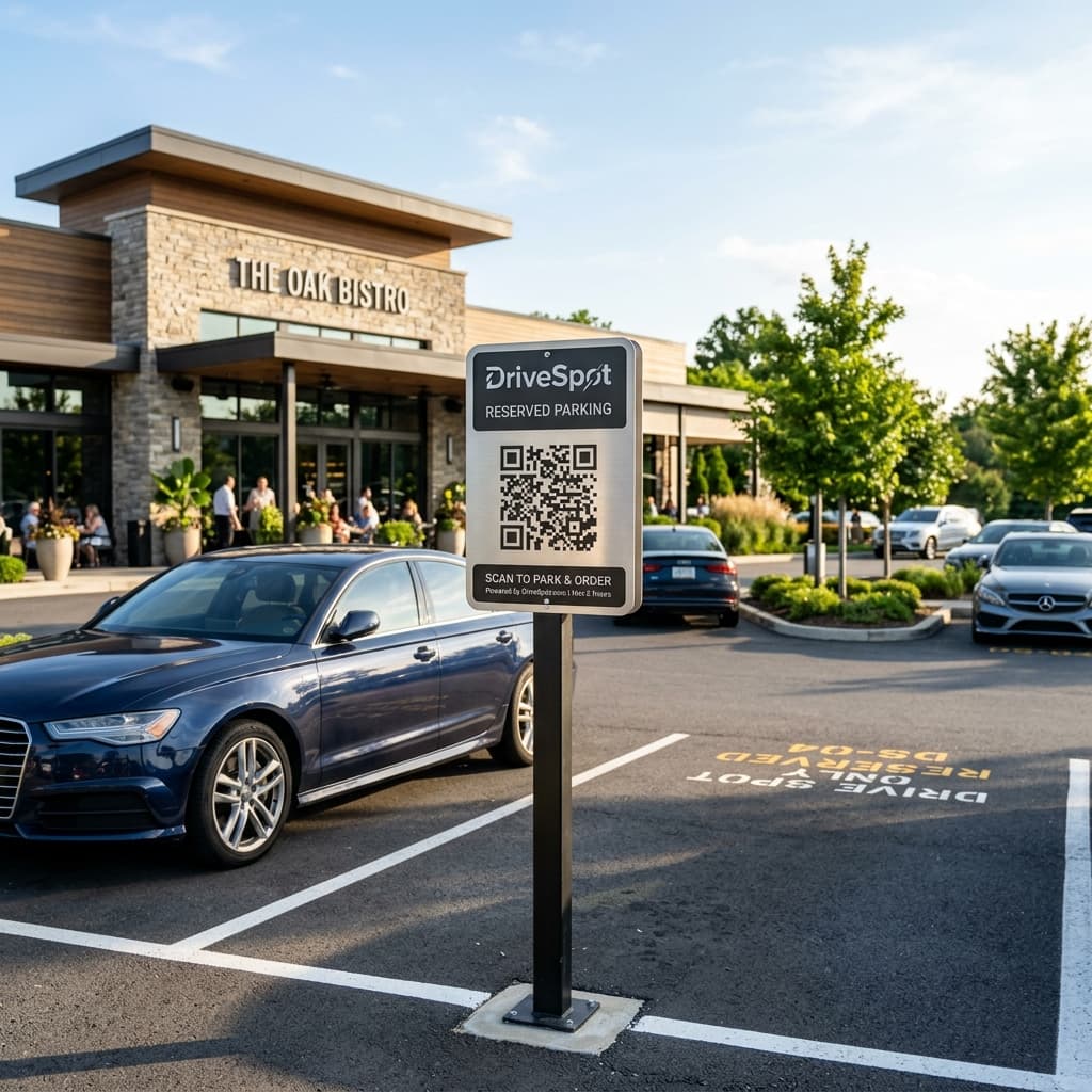 DriveSpot QR Sign in Parking